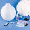 Make It Real – DIY Led Cloud Lamp – Hanging Bedroom Lamp with Color Changing Led Lights – Includes Nylon Lantern, LED Strip, Beads, Stickers, and More! – DIY Arts and Crafts for Kids