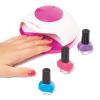 Make It Real – Glitter Nail Spa – Nail Art Kit for Kids with Nail Polish, Nail Dryer, Stickers – DIY Manicure & Pedicure Set