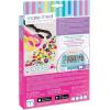 Make It Real – Retro Neon Black & White Bracelets – DIY Charm Bracelet Making Kit with Case – Friendship Bracelet Kit with Beads, Charms & Cord – Arts & Crafts Bead Kit for Girls – Makes 5 Bracelets