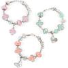Make It Real: Clover The Top – 28 pc DIY Jewelry Set, Design & Create 3 Bracelets, Soft Pastel Beads & Charms, Jewelry Craft Kit, Girls & Kids 8+