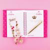 Make It Real Juicy Couture Boxed Journal Pen Set – Princess of Everything, Pink & Gold Glitter, w/Pen & Stickers, Diary for Girls Kids Tweens Teens