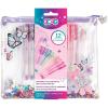 3C4G Butterfly Glitter Pouch & Colored Gel Pen Set – 10 Color Gel Pens for Kids, 2 Butterfly Writing Pens for Kids & Sequin Pencil Case for Girls – Kids Gel Pens for Coloring by Make It Real