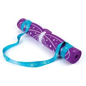 3C4G Celestial Yoga Mat & Carrying Strap – Kids Yoga Mat – 24′ x 60′ Purple Yoga Mat for Girls, Tweens & Teens Ages 6-8-10-12-14-16 by Make It Real