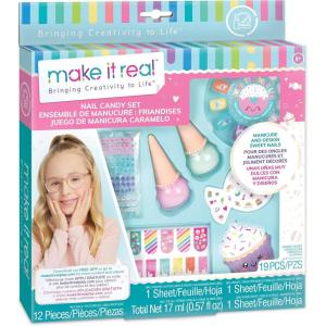 Make It Real: Nail Candy Set – DIY Nail Art Kit, Vanilla Scented Nail Polish, Manicure & Design Sweet Nails, Tweens, Girls & Kids Ages 8+