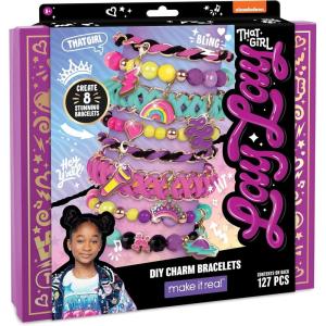 That Girl Lay Lay: DIY Charm Bracelets Kit – Create 8 Stunning Bracelets, Make It Real, Nickelodeon, 127 Pieces, Create & Decorate Bracelets, Tweens & Girls, All-In-One, DIY Jewelry Kit, Ages 8+