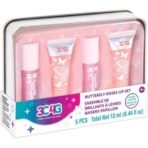 3C4G Butterfly Kisses Lip Gloss Set for Girls – Vanilla Flavored & Shimmery Girls Lip Gloss Set for Kids – Lip Gloss Set for Girls & Teens 8-10-12-14-16 – Clear Lip Gloss Set, Bulk by Make It Real