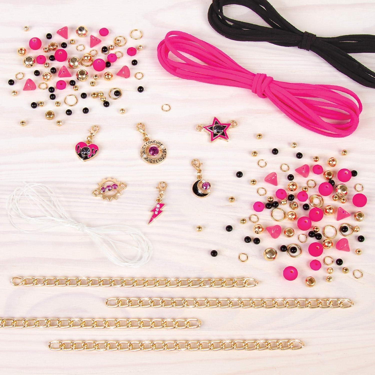 image:imageMake It Real Juicy Couture 2 in 1 Crystal Starlight amp Sunshine Bracelet Kits Bundle DIY Charm Bracelet Making Kit for Girls with Swarovski Crystal Charms amp Beads Makes 15 Bracelets