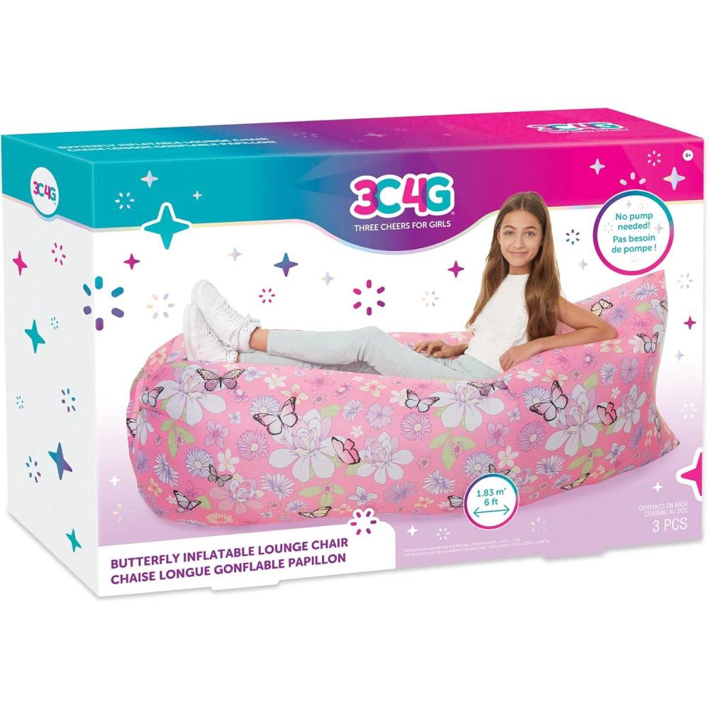 image:image3C4G Butterfly Inflatable Chair for Girls  Indoor amp Outdoor Use Pink Inflatable Couch for Camping  Blow Up Couch for Girls Teens amp Adults  Air Sofa Inflatable Couch with Pouch by Make It Real