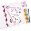 3C4G Butterfly All-in-1 Sketchbook Set – Girls Diary, Journal, Sketch Book for Kids with Pencils, Stickers & More – Drawing Kit for Kids – Unlined Diary for Girls – Kids Sketch Pad by Make It Real