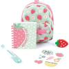 3C4G: Mini Stationary Backpack: Green – Strawberry Pattern, Stocked with Everything Mini, Notebook, Gel Pen, Eraser & Stickers, Take It Anywhere, Make It Real, Ages 8+
