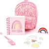 3C4G: Mini Stationary Backpack: Pink – Rainbow Pattern, Stocked with Everything Mini, Make It Real, Three Cheers for Girls, Tween & Girls, Kids Ages 8+