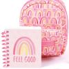 3C4G: Mini Stationary Backpack: Pink – Rainbow Pattern, Stocked with Everything Mini, Make It Real, Three Cheers for Girls, Tween & Girls, Kids Ages 8+