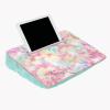 3C4G Pastel Tie Dye Faux Fur Lap Desk – Portable Lap Pillow Desk for Kids with Media Slot – 12” x 16.9” Lap Desk for Laptop, Tablets, & Notebooks by Make It Real