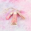 3C4G THREE CHEERS FOR GIRLS Make It Real Pink and Gold Key Chain Lip Gloss