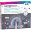 3C4G Unicorn Rainbow Magic Chalk Set – Sidewalk Chalk for Toddlers & Kids – Washable Outdoor Set – Includes 5 Chalk Sticks, 2 Rainbow Cakes & 2 Unicorn Horns by Make It Real