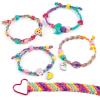 Make It Real – Good Vibes Bracelets Kit – DIY Charm Bracelet Making Kit with Case – Friendship Bracelet Kit with Beads, Charms & Thread – Arts & Crafts Bead Kit for Girls – Makes 5 Bracelets