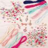 Make It Real – Juicy Couture 2 in 1 – Crystal Starlight & Sunshine Bracelet Kits Bundle – DIY Charm Bracelet Making Kit for Girls with Swarovski Crystal Charms & Beads – Makes 15 Bracelets