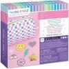 Make It Real: Fashion Pouch with Patches – 9pcs, Checkered Pink, Blue, Purple, DIY Customize Your Pouch, Fully Lined Fashion Bag, Tweens & Girls, Ages 8+