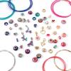 Make It Real: Halo Charms 2-In-1 – True Blue & Think Pink – Create 6 Metallic Bracelets, 56 Pieces, All-In-One, DIY Unique Charm & Bead Jewelry Kit, Tweens & Girls, Arts & Crafts, Kids Ages 8+