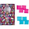 3C4G Graffiti Tabletop Cornhole Game – (1) 7′ x 10′ Desktop Cornhole Board & (8) Mini Cornhole Bags – Mini Cornhole Set – Small Bean Bag Toss for Kids 6-8-10-12-14 by Make It Real