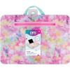 3C4G Pastel Tie Dye Faux Fur Lap Desk – Portable Lap Pillow Desk for Kids with Media Slot – 12” x 16.9” Lap Desk for Laptop, Tablets, & Notebooks by Make It Real