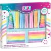 3C4G Unicorn Rainbow Magic Chalk Set – Sidewalk Chalk for Toddlers & Kids – Washable Outdoor Set – Includes 5 Chalk Sticks, 2 Rainbow Cakes & 2 Unicorn Horns by Make It Real