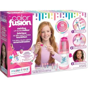 Make It Real Color Fusion Lip Gloss Maker – DIY Lip Gloss Making Kit for Girls – Lip Kit for Kids – Girls Lip Gloss Kit to Make Your Own Lip Gloss – Toy Lip Balm Craft Kit for Girls & Teens 8+