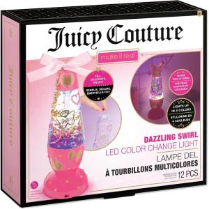 Make It Real: Juicy Couture Dazzling Swirl LED Color Change Light – Light Colors, Water Spins, Fill-Decorate-Enjoy, Room Décor, Girls & Kids Age 8+